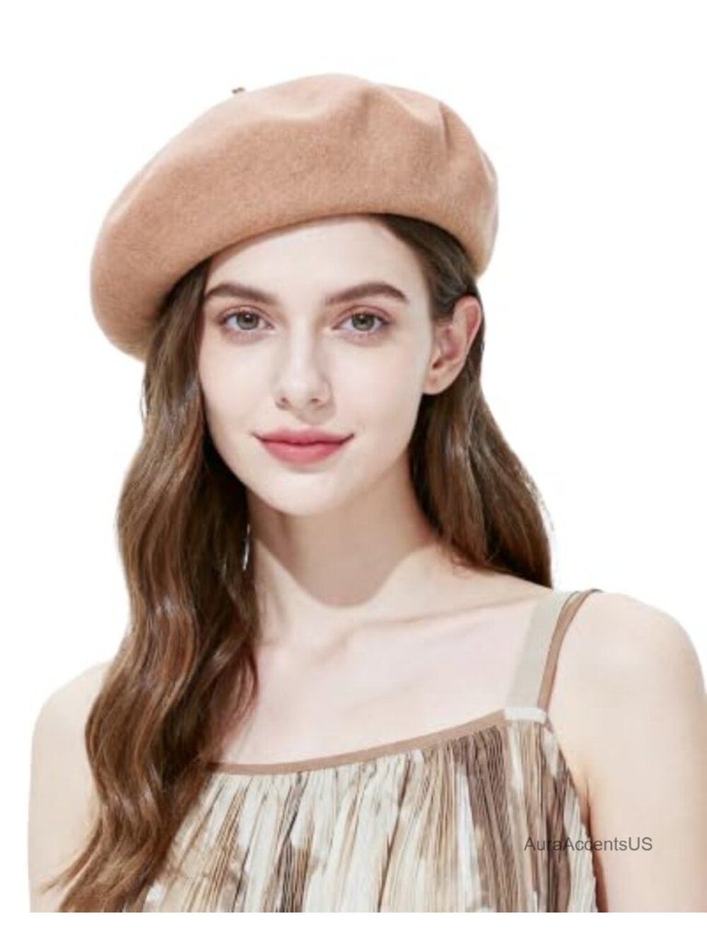 Wool Women's French Beret Hat - Classic Parisian Beanie Cap, Breathable &